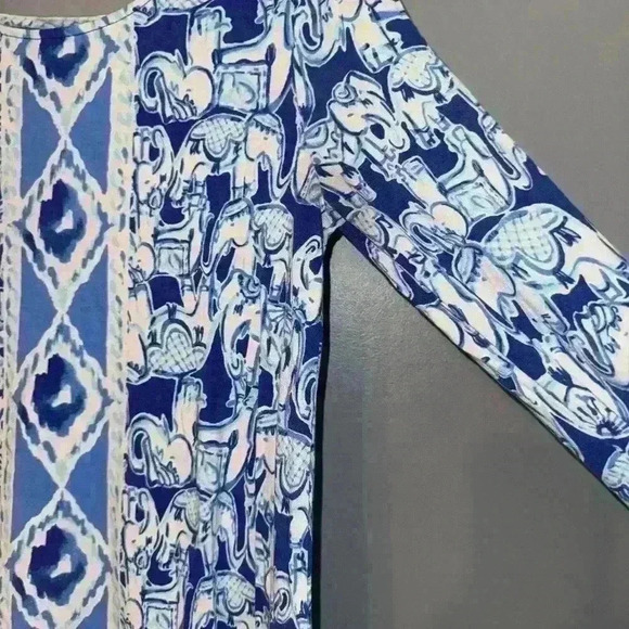 Lily Pulitzer Ophelia Get Trunky Elephant Print Swing Dress Size XS - Picture 5 of 10